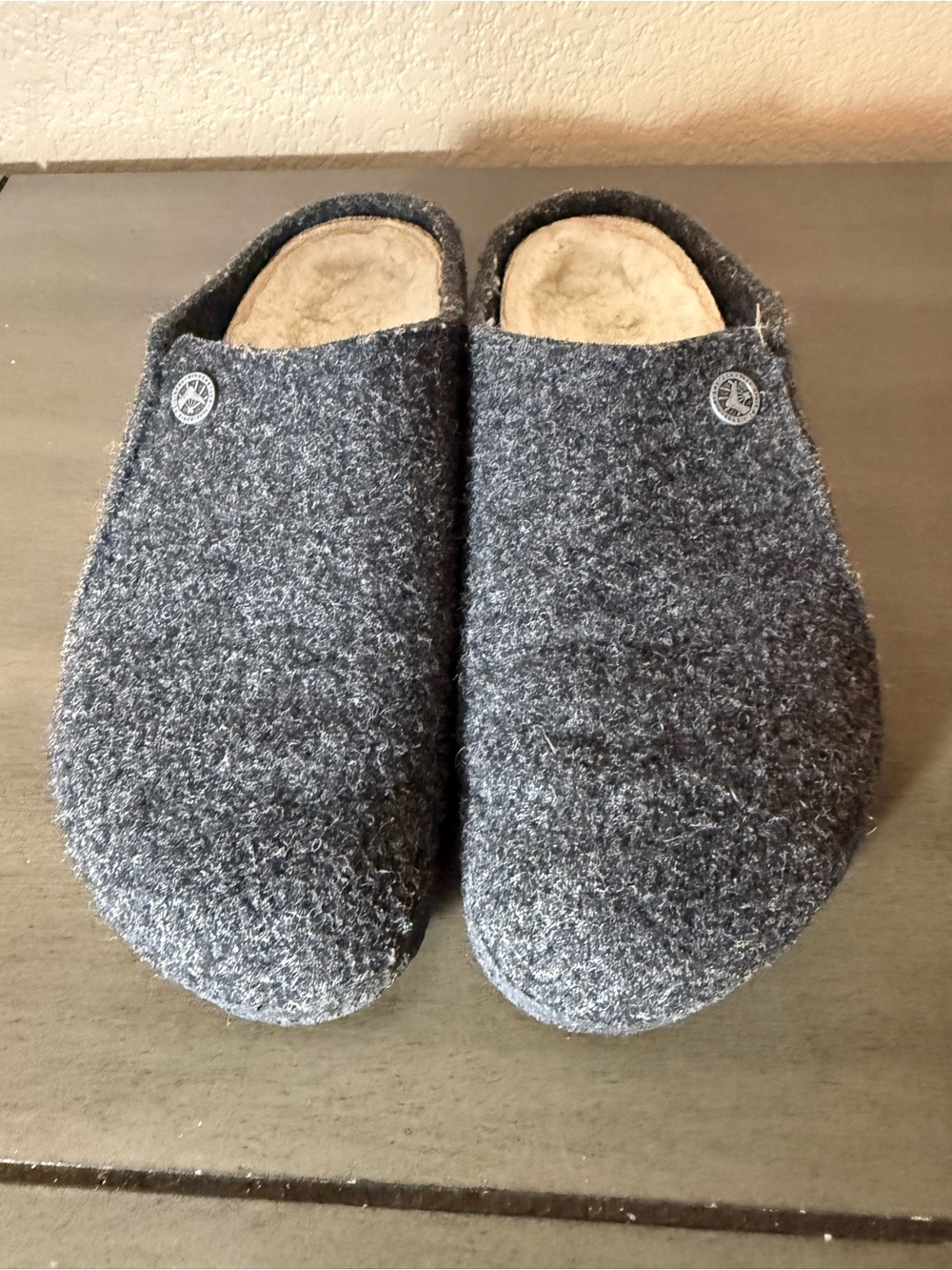 Birkenstock Zermatt Shearling Wool Felt Slippers EU 38 Gray - Picture 5 of 9